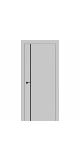 Межкомнатная дверь Porta ПТА-50.11B серая Shellac Grey чёрный лампас с молдингом
