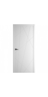 Межкомнатная дверь Porta ПТА-15B белая Shellac White чёрный лампас глухая
