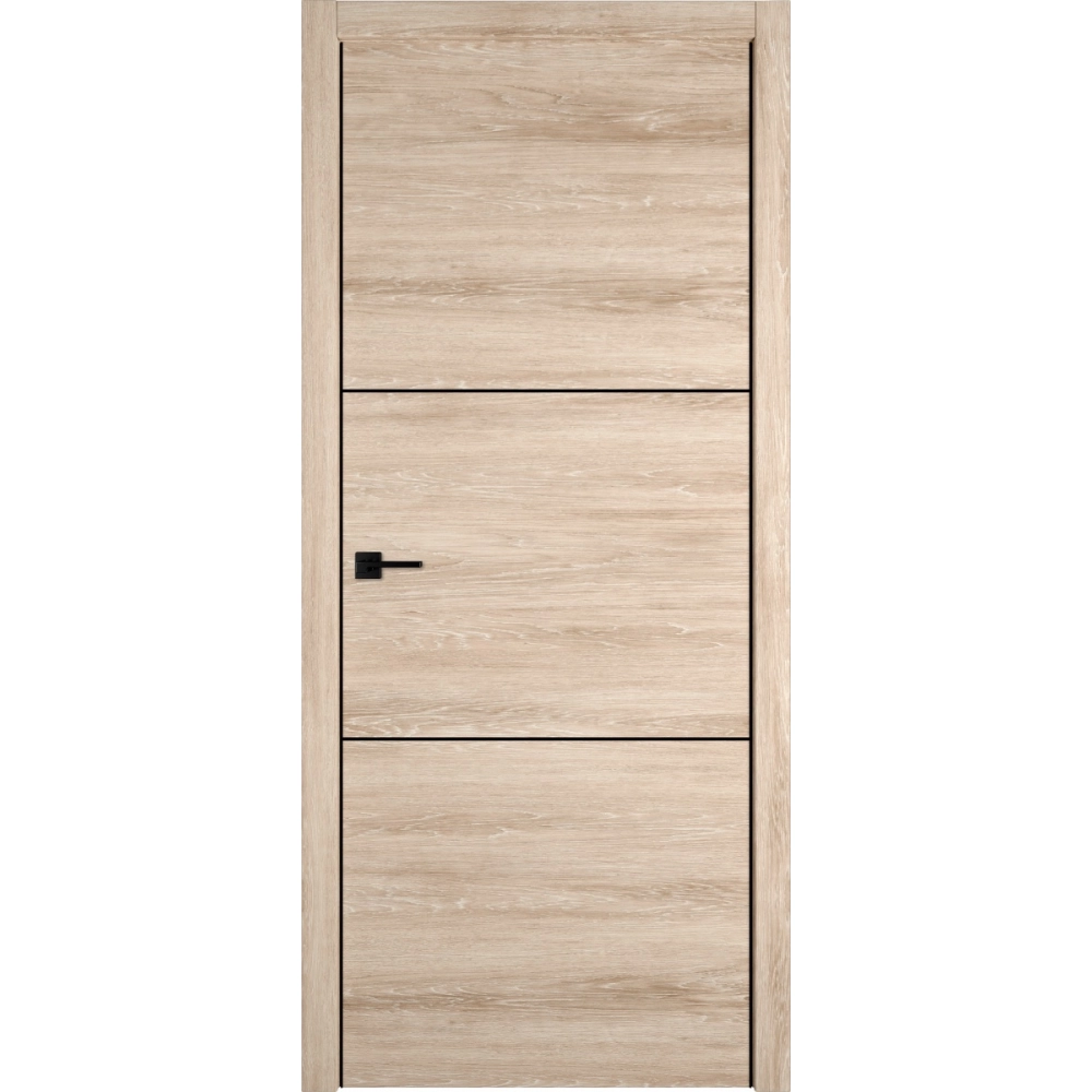 Межкомнатная дверь экошпон vfd серия Urban 2 Sand Vellum Black Mould глухая