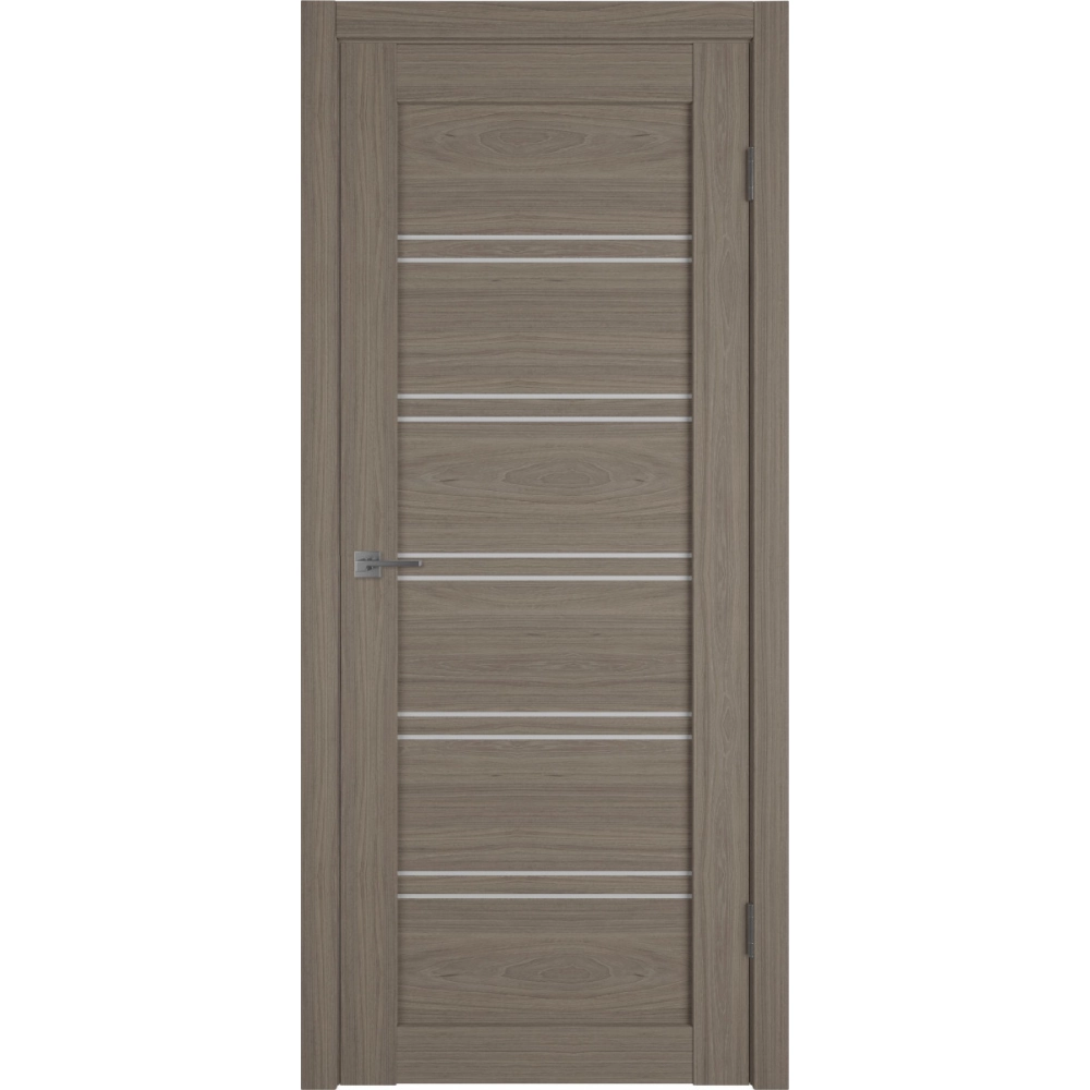 Межкомнатная дверь экошпон Atum Pro 28 Brun Oak White Cloud со стеклом