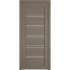 Межкомнатная дверь экошпон Atum Pro 28 Brun Oak White Cloud со стеклом