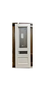 Межкомнатная дверь шпон Гера-2 дуб ral 9010 со стеклом