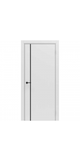 Межкомнатная дверь Porta ПТА-50.11B белая Shellac White чёрный лампас с молдингом