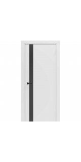 Межкомнатная дверь Porta ПТА-51B белая Shellac White чёрный лампас со стеклом