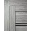Межкомнатная дверь экошпон Atum Pro 28 Stone Oak Black Gloss со стеклом