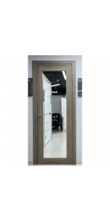 Межкомнатная дверь экошпон Atum PRO Х32 Brun Oak с зеркалом