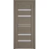 Межкомнатная дверь экошпон Atum Pro 26 Brun Oak White Cloud со стеклом