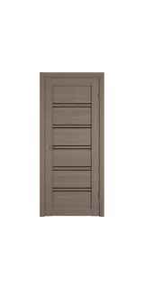 Межкомнатная дверь экошпон Atum Pro 28 Brun Oak Black Gloss со стеклом