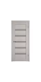 Межкомнатная дверь экошпон Atum Pro 28 Stone Oak Black Gloss со стеклом