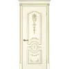 Межкомнатная дверь эмаль Смальта-Deco 11, глухая, слоновая кость патина золото