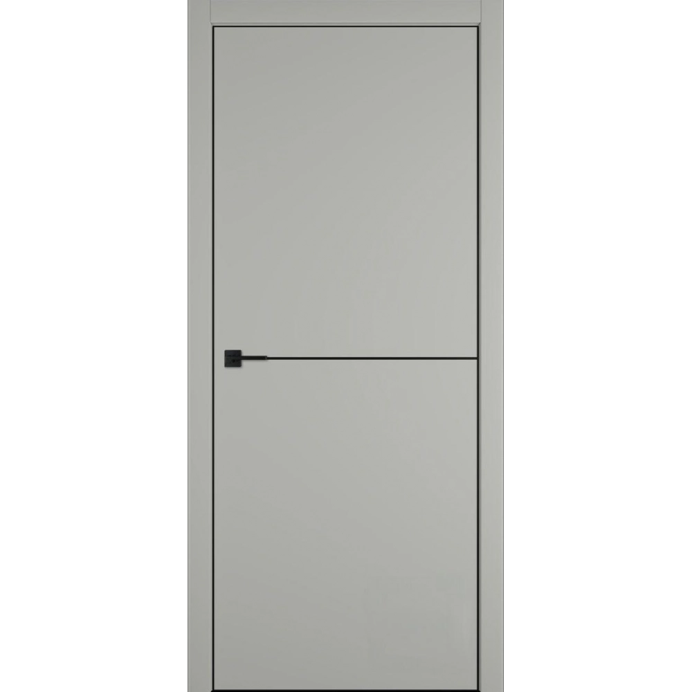 Межкомнатная дверь Emalex Urban 1 taupe AL чёрная с 4-х сторон
