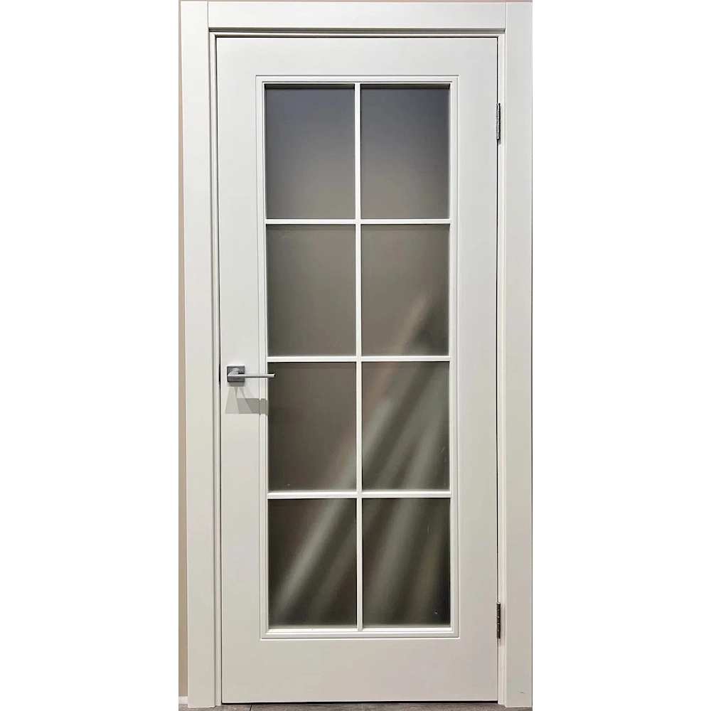 Межкомнатная дверь эмаль Версаль-Ф loft RAL 9010 со стеклом