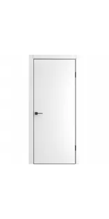 Межкомнатные двери экошпон ДП-50 White Pearl AL чёрная с 4-х сторон