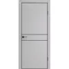 Межкомнатные двери экошпон ДП-52 Silver gray AL чёрная с 4-х сторон