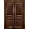 Межкомнатная двустворчатая дверь массив ольхи ОКА Валенсия античный орех глухая