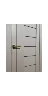 Межкомнатная дверь экошпон SoftTouch Light 2110 кремовый со стеклом