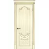 Межкомнатная дверь эмаль Смальта-Deco 13, глухая, слоновая кость патина золото