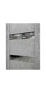 Межкомнатная дверь экошпон Soft Touch UniLine Mramor 30037/1 Marable торос серый со стеклом