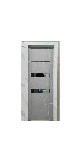 Межкомнатная дверь экошпон Soft Touch UniLine Mramor 30037/1 Marable торос серый со стеклом