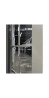 Межкомнатная дверь экошпон эмалит Парма Parma 1222 манхеттен со стеклом