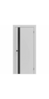 Межкомнатная дверь Porta ПТА-51B серая Shellac Grey чёрный лампас со стеклом