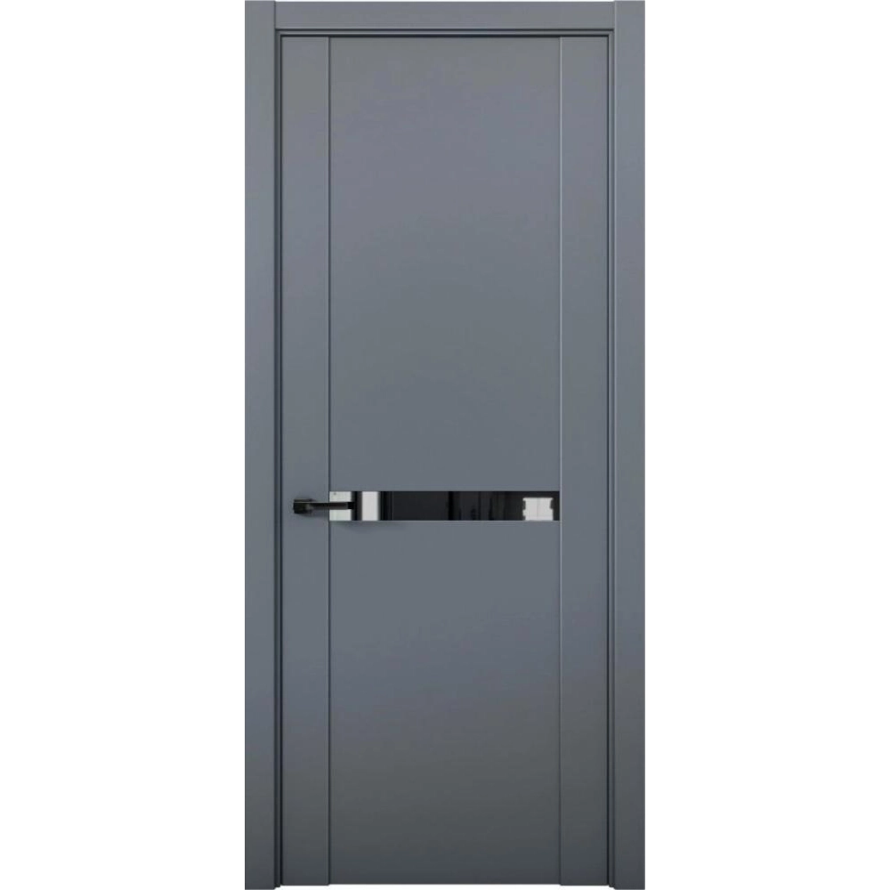 Межкомнатная дверь экошпон PRIME B 6 Антрацит со стеклом