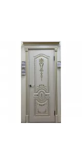 Межкомнатная дверь эмаль Смальта-Deco 11, глухая, слоновая кость патина золото