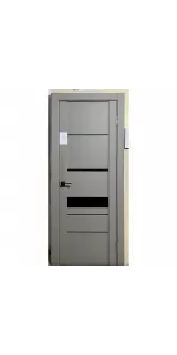 Межкомнатная дверь экошпон SoftTouch UniLine 30023 тортора со стеклом