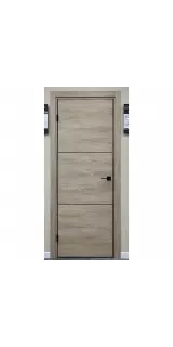 Межкомнатная дверь экошпон vfd серия Urban 2 Sand Vellum Black Mould глухая