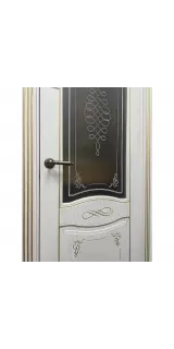 Межкомнатная дверь экошпон Vesta Bianco Classic PG Art Cloud со стеклом