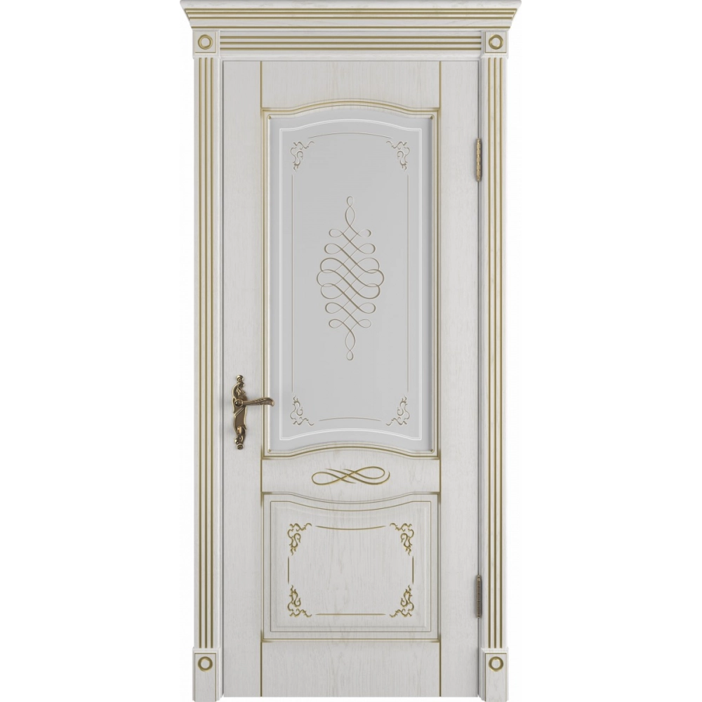 Межкомнатная дверь экошпон Vesta Bianco Classic PG Art Cloud со стеклом