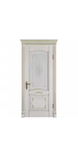 Межкомнатная дверь экошпон Vesta Bianco Classic PG Art Cloud со стеклом