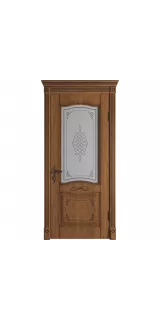 Межкомнатная дверь экошпон Vesta Honey Classic PB Art Cloud со стеклом