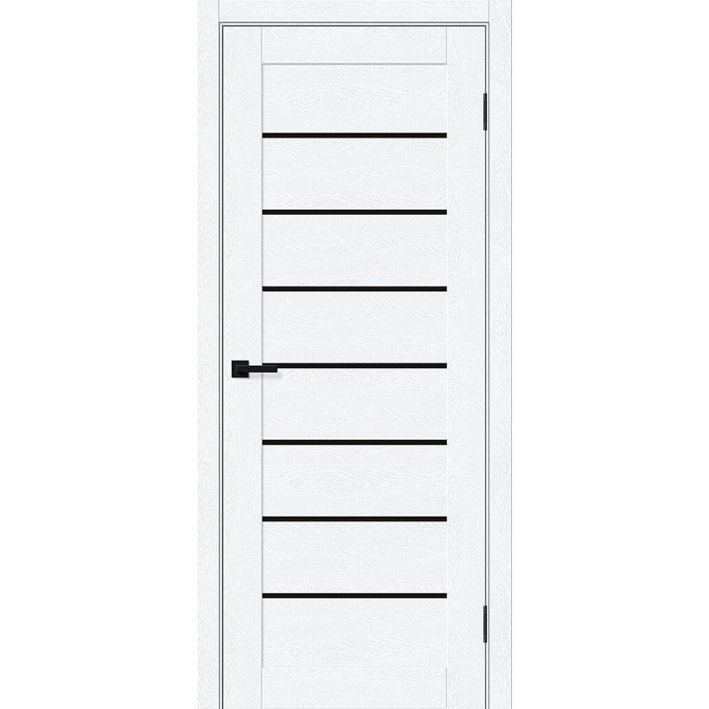 Межкомнатная дверь Браво-22 Black Shine White Silkwood