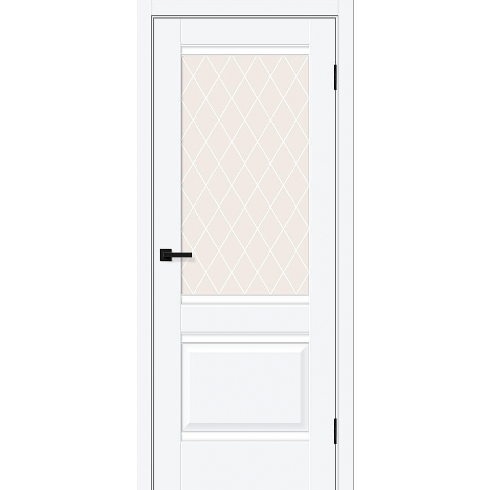 Межкомнатная дверь Прима-3 White Silk